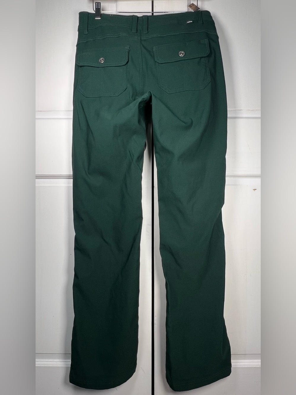 PRANA Halle II Pants Women Hybrid Roll Up Straight Leg Outdoors Spruce Green 8TL - Picture 2 of 10